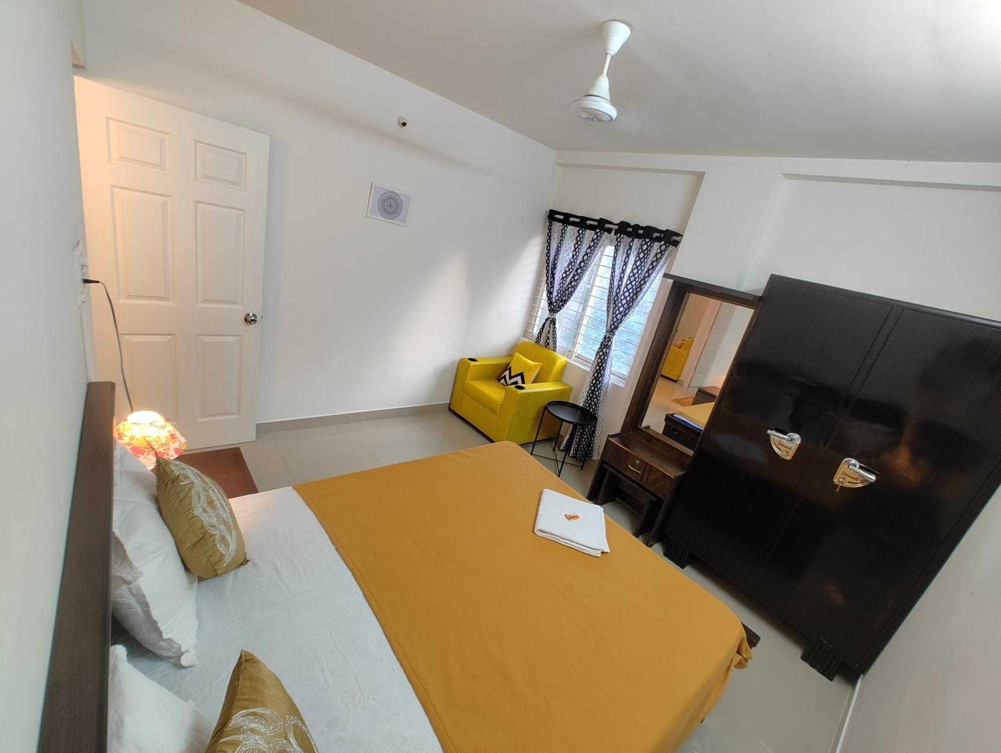 Apartment Nk Homes - 2bhk Serviced - Full Furnished & Full Kitchen, Wifi & Balcony