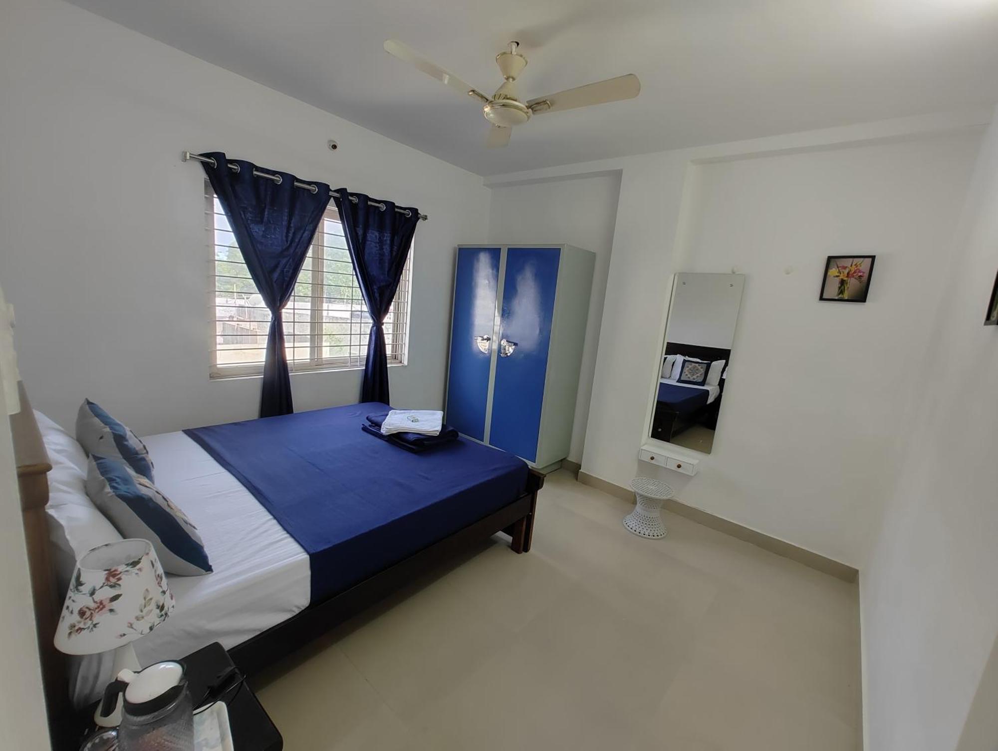 Nk Homes - 2bhk Serviced - Full Furnished & Full Kitchen, Wifi & Balcony