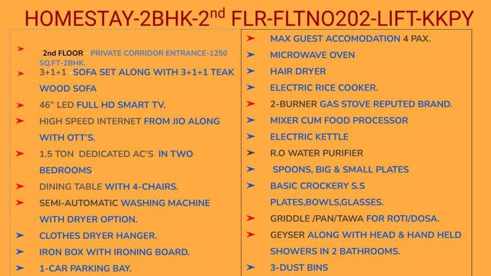 Apartment Kesarhomes-homestay- Flt202-2nd Flr-2bhk-apt-ac-lift-kukatpally Hyderabad